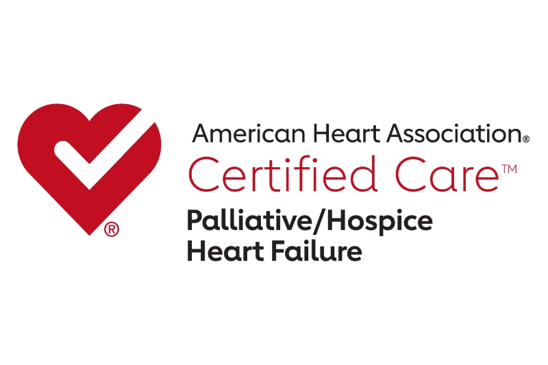 American Heart Association Certified Care Palliative/Hospice Heart Failure logo