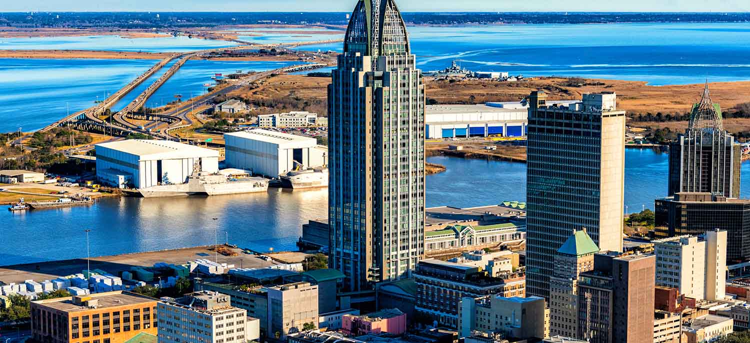 Aerial view of Mobile